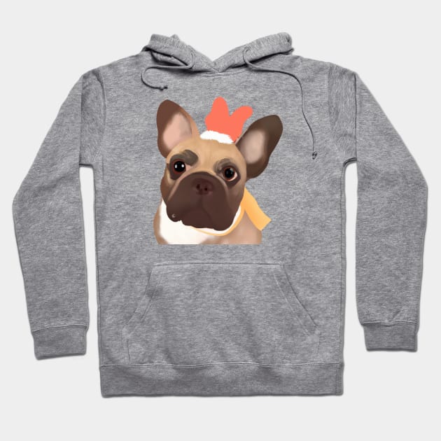 Cute French Bulldog Drawing Hoodie by Play Zoo